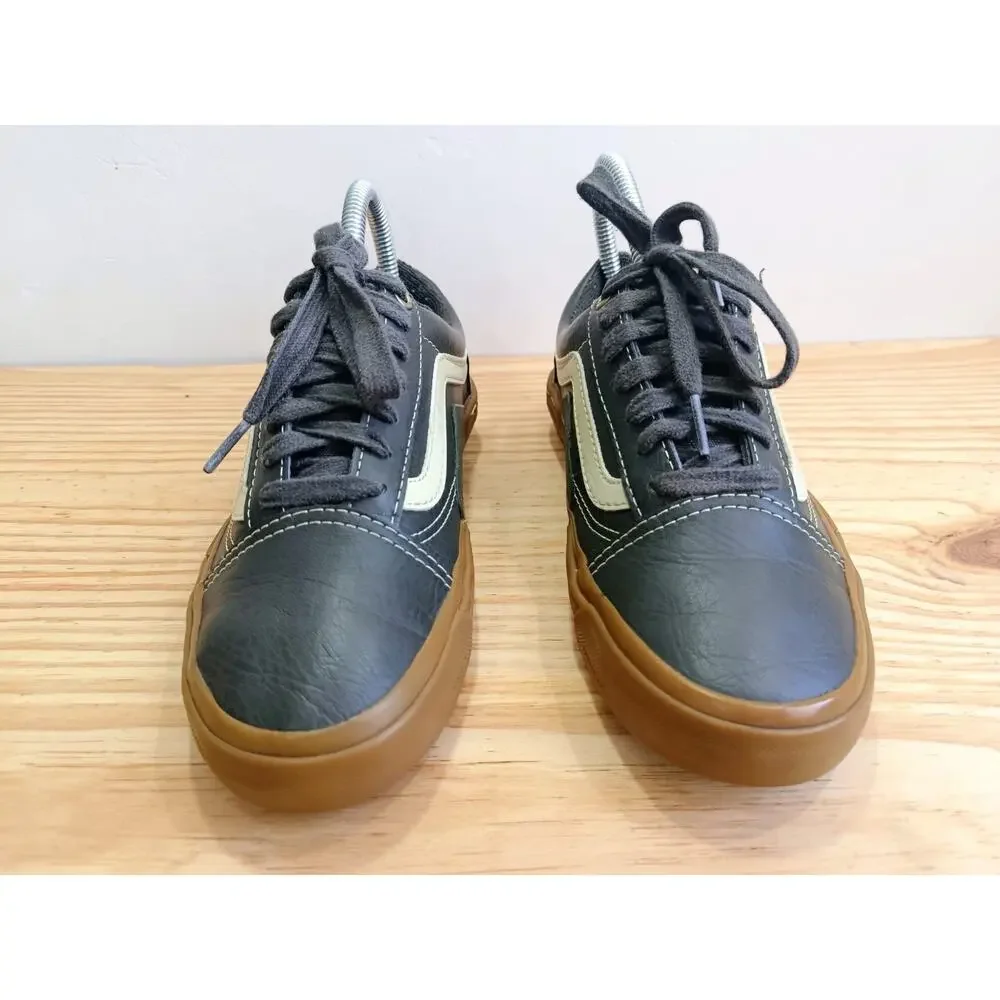 Vans Professional BMX Shoes Pro Leather Dark Green Black Gum Sole Men's Size 4.5